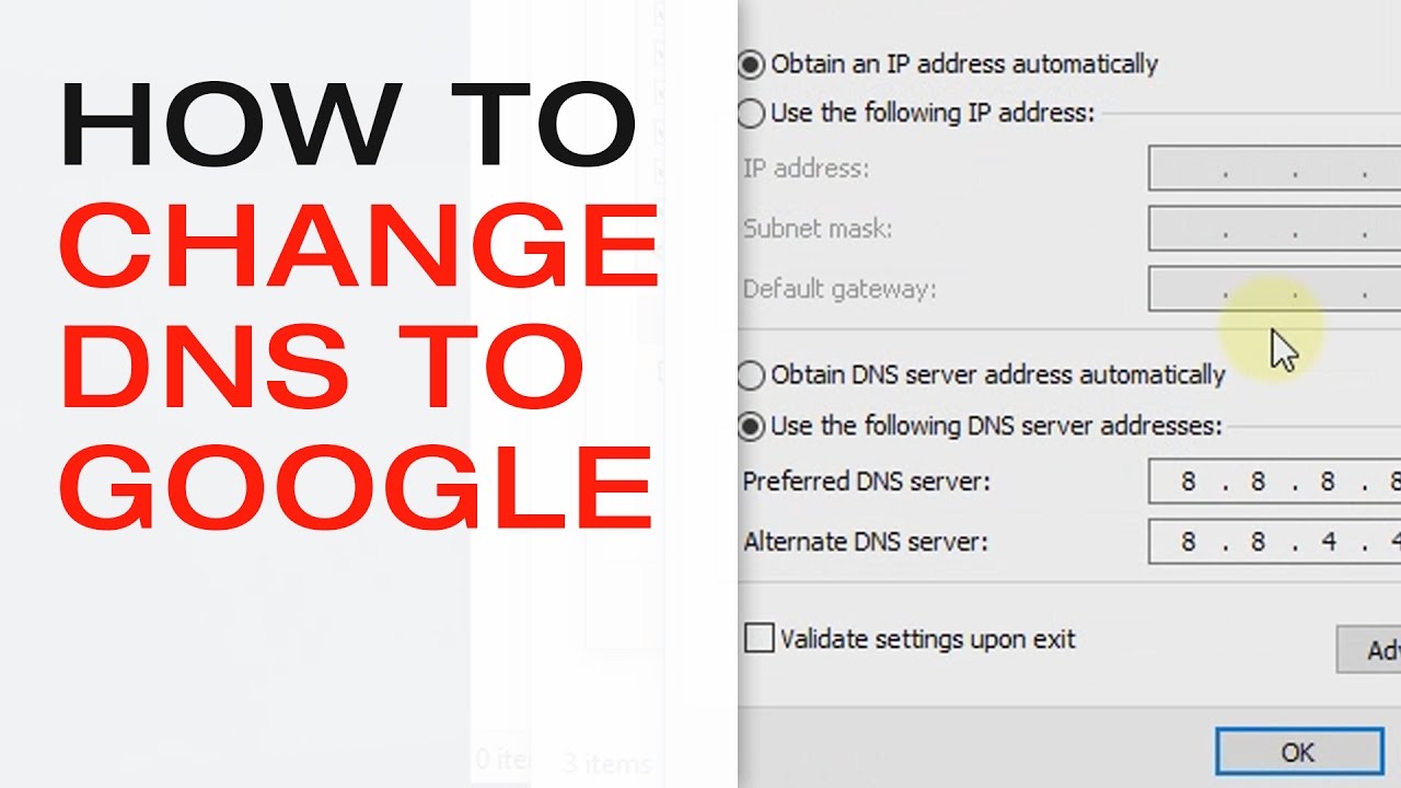 Use Google DNS Address